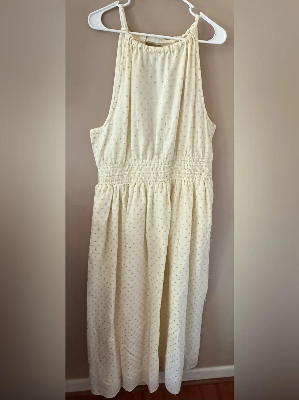 Boden metallic detail maxi dress size 16-18 R nwt style d0639